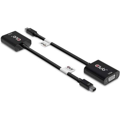 Club 3D Mini DisplayPort — VGA (VGA), Adaptateur vidéo, Noir Club 3D Mini DisplayPort — VGA (VGA), Adaptateur vidéo, Noir