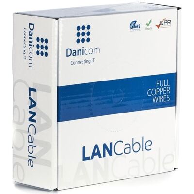 Dsit DANICOM CAT6A S/FTP 50m (S/FTP, CAT6a, 50 m), Câble réseau Dsit DANICOM CAT6A S/FTP 50m (S/FTP, CAT6a, 50 m), Câble réseau