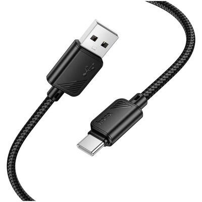 Hoco Cable Cable USB A to USB C 3A 1 m X113 black (1 m), Câble USB Hoco Cable Cable USB A to USB C 3A 1 m X113 black (1 m), Câble USB