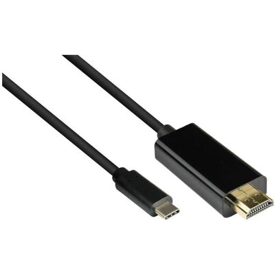 Kabelmeister Câble adaptateur USB-C? mâle vers HDMI 2.0 mâle, 4K / UHD @60Hz, CU, noir, 3m (3 m), Câble vidéo, Noir Kabelmeister Câble adaptateur USB-C? mâle vers HDMI 2.0 mâle, 4K / UHD @60Hz, CU, noir, 3m (3 m), Câble vidéo, Noir