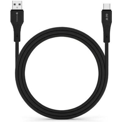 Forcell Cable F-ENERGY C342 cable USB A to Type C QC4.0 3A 66W Silicone 1 m black (1 m, USB 2.0, 66 W), Câble USB Forcell Cable F-ENERGY C342 cable USB A to Type C QC4.0 3A 66W Silicone 1 m black (1 m, USB 2.0, 66 W), Câble USB