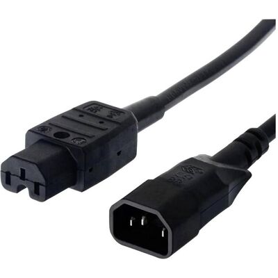 Bachmann câble d'alimentation prise pour appareil froid IEC320 C14 - prise pour appareil chaud IEC320 C15 (1.50 m), Câble d'alimentation, Noir Bachmann câble d'alimentation prise pour appareil froid IEC320 C14 - prise pour appareil chaud IEC320 C15 (1.50 m), Câble d'alimentation, Noir