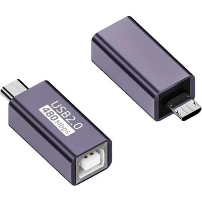 PowerGuard Adaptateur USB B 2.0 femelle vers MicroUSB (USB 2.0), Câble USB PowerGuard Adaptateur USB B 2.0 femelle vers MicroUSB (USB 2.0), Câble USB