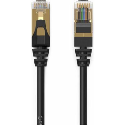 Orico Câble réseau Ethernet PUG-C7 CAT7 10 Gbit/s RJ45, rond, 0,5 m, noir (FTP, S/FTP, CAT7, 0.50 m), Câble réseau Orico Câble réseau Ethernet PUG-C7 CAT7 10 Gbit/s RJ45, rond, 0,5 m, noir (FTP, S/FTP, CAT7, 0.50 m), Câble réseau