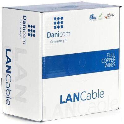 Danicom CAT6A S/FTP 100m Starrleiter - LSZH (Dca) (S/FTP, CAT6a, 100 m), Câble réseau Danicom CAT6A S/FTP 100m Starrleiter - LSZH (Dca) (S/FTP, CAT6a, 100 m), Câble réseau