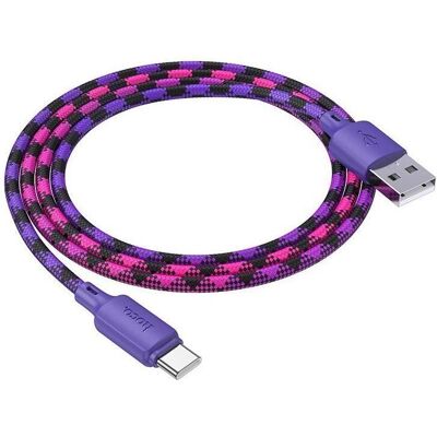 Hoco Cable Cable USB A to USB C 3A 1 m X116 gradient purple (1 m), Câble USB Hoco Cable Cable USB A to USB C 3A 1 m X116 gradient purple (1 m), Câble USB
