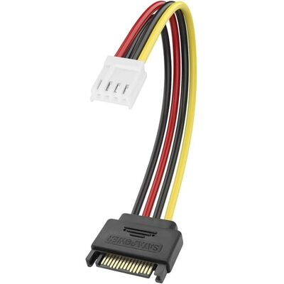 PowerGuard Câble adaptateur d'alimentation SATA mâle 15 broches vers Floppy femelle 4 broches (Disquette, SATA), Câble interne (PC) PowerGuard Câble adaptateur d'alimentation SATA mâle 15 broches vers Floppy femelle 4 broches (Disquette, SATA), Câble interne (PC)