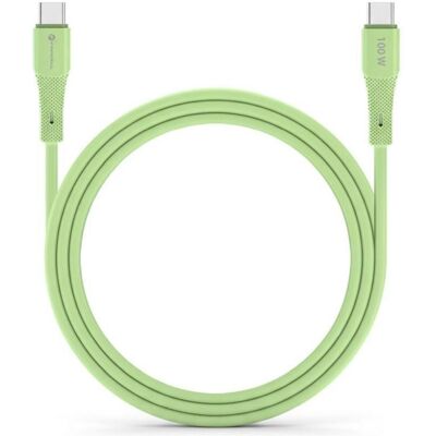 Forcell Cable F-ENERGY C347 cable Type C to Type C QC4.0 PD 5A 100W Silicone 1 m green (1 m, USB 2.0, 100 W), Câble USB Forcell Cable F-ENERGY C347 cable Type C to Type C QC4.0 PD 5A 100W Silicone 1 m green (1 m, USB 2.0, 100 W), Câble USB