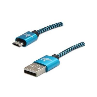Logo Câble USB USB-A - microUSB 2 m Czarno-niebieski (2 m, USB 2.0), Câble USB Logo Câble USB USB-A - microUSB 2 m Czarno-niebieski (2 m, USB 2.0), Câble USB