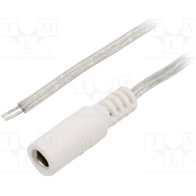 BQ Cable Câble 2 x 0,5 mm², prise DC 5,5/2,1 droite transparente (2 m), Câble d'alimentation, Blanc, Transparent BQ Cable Câble 2 x 0,5 mm², prise DC 5,5/2,1 droite transparente (2 m), Câble d'alimentation, Blanc, Transparent