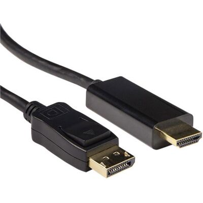 ACT DisplayPort — HDMI (Typ A) (3 m), Câble vidéo, Noir ACT DisplayPort — HDMI (Typ A) (3 m), Câble vidéo, Noir