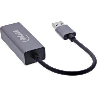InLine USB 3.2 Netzwerkadapter Kabel (RJ45 (1x)), Adaptateur réseau, Gris InLine USB 3.2 Netzwerkadapter Kabel (RJ45 (1x)), Adaptateur réseau, Gris