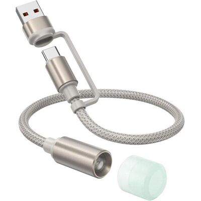 Hoco Cable cable USB A / Type C to LED light UA38C gold (0.30 m), Câble USB Hoco Cable cable USB A / Type C to LED light UA38C gold (0.30 m), Câble USB