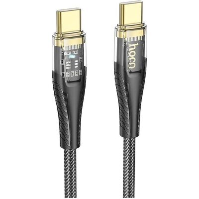 Hoco Cable Cable USB C to USB C 3A 60W 1,2 m U121 black (1.20 m, 60 W), Câble USB Hoco Cable Cable USB C to USB C 3A 60W 1,2 m U121 black (1.20 m, 60 W), Câble USB