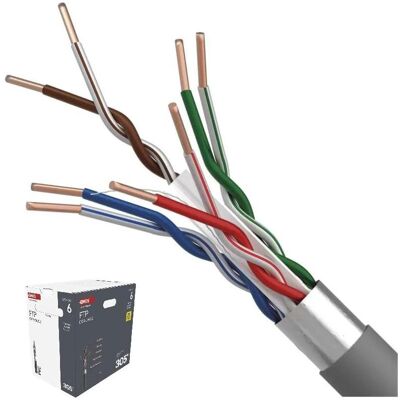Emos Datenkabel FTP CAT 6, 305m (FTP, CAT6, 305 m), Câble réseau Emos Datenkabel FTP CAT 6, 305m (FTP, CAT6, 305 m), Câble réseau