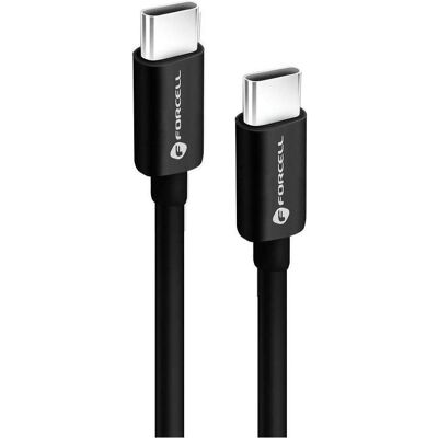 Forcell Cable F-ENERGY C338 cable Type C to Type C PD QC4.0 3A 60W 0,25 m black (0.25 m, 60 W), Câble USB Forcell Cable F-ENERGY C338 cable Type C to Type C PD QC4.0 3A 60W 0,25 m black (0.25 m, 60 W), Câble USB
