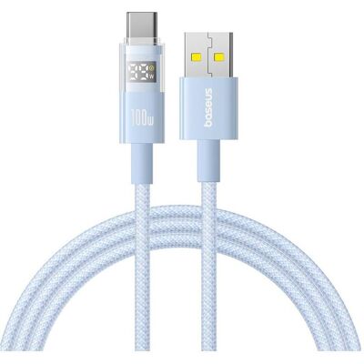 Baseus Câble USB-A vers USB-C Display 2, 100W, 5A, 2m, Bleu (2 m, USB 2.0, 100 W), Câble USB Baseus Câble USB-A vers USB-C Display 2, 100W, 5A, 2m, Bleu (2 m, USB 2.0, 100 W), Câble USB