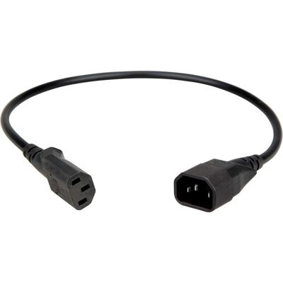 Câble d'extension d'alimentation Bachmann - IEC 60320 C14 à C13 - 50cm - Noir Câble d'extension d'alimentation Bachmann - IEC 60320 C14 à C13 - 50cm - Noir