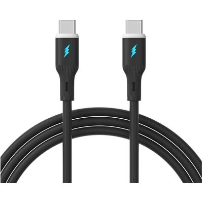 Akyga AK-USB-67 USB-C-auf-USB-C-60-W-Kabel, 1 m, Schwarz (1 m, USB 2.0, 60 W), Câble USB Akyga AK-USB-67 USB-C-auf-USB-C-60-W-Kabel, 1 m, Schwarz (1 m, USB 2.0, 60 W), Câble USB
