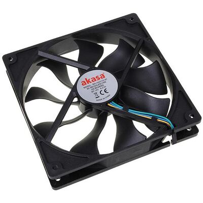Akasa Ventilateur Apache PWM (140 mm, 1x), Ventilateur PC, Noir Akasa Ventilateur Apache PWM (140 mm, 1x), Ventilateur PC, Noir