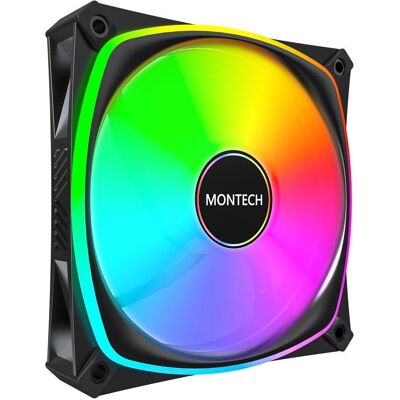Montech RX120 PRO (120 mm, 3x), Ventilateur PC, Multicolore, Blanc Montech RX120 PRO (120 mm, 3x), Ventilateur PC, Multicolore, Blanc