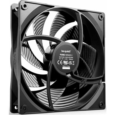 be quiet! Pure Wings 3 140x140x25 (140 mm, 1x), Ventilateur PC, Noir be quiet! Pure Wings 3 140x140x25 (140 mm, 1x), Ventilateur PC, Noir