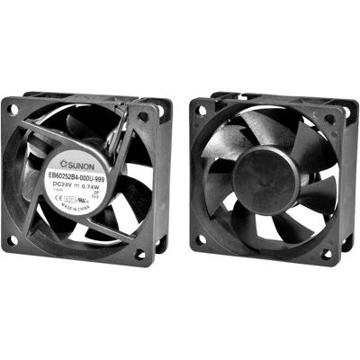 Sunon EE60252B2-000U-A99 Ventilateur axial 24 V/DC 32.78 m³/h (L x l x H) 25 x 60 x 60 (60 mm, 1x), Ventilateur PC, Noir Sunon EE60252B2-000U-A99 Ventilateur axial 24 V/DC 32.78 m³/h (L x l x H) 25 x 60 x 60 (60 mm, 1x), Ventilateur PC, Noir