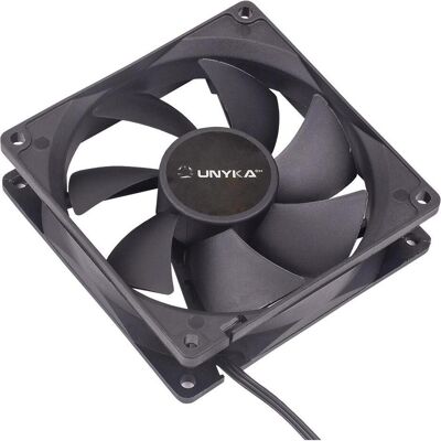 Unykach 90 mm (90 mm, 1x), Ventilateur PC, Noir Unykach 90 mm (90 mm, 1x), Ventilateur PC, Noir