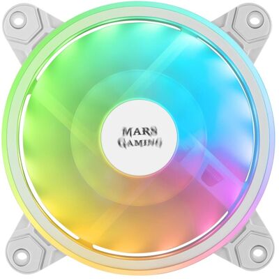 Mars Gaming MFXW ARGB 12cm refroidisseur d'ordinateur (120 mm, 1x), Ventilateur PC, Blanc Mars Gaming MFXW ARGB 12cm refroidisseur d'ordinateur (120 mm, 1x), Ventilateur PC, Blanc