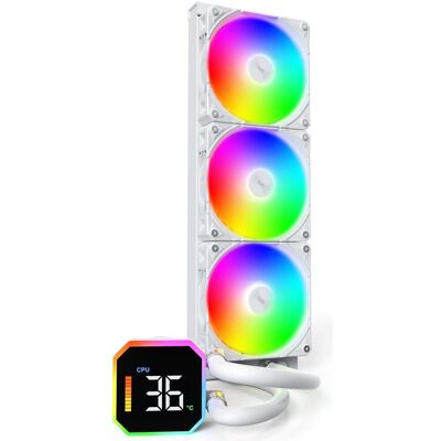 Montech HyperFlow Digital 360 White, Refroidissement liquide CPU, Blanc Montech HyperFlow Digital 360 White, Refroidissement liquide CPU, Blanc