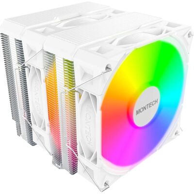 Montech NX600 ARGB White (160 mm), Ventirad processeur, Blanc Montech NX600 ARGB White (160 mm), Ventirad processeur, Blanc