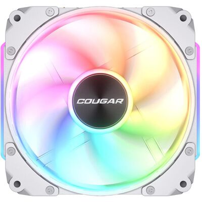 Cougar Ventilateur de boitier Apolar RGB - 12cm (Blanc) (120 mm, 1x), Ventilateur PC, Multicolore, Blanc Cougar Ventilateur de boitier Apolar RGB - 12cm (Blanc) (120 mm, 1x), Ventilateur PC, Multicolore, Blanc