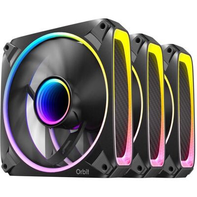 Antec Orbit 120 ARGB - Noir (120 mm, 3x), Ventilateur PC, Noir Antec Orbit 120 ARGB - Noir (120 mm, 3x), Ventilateur PC, Noir