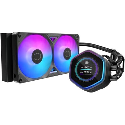 Cooler Master CoolerMaster WAK MasterLiquid 240 Atmos II LCD, Refroidissement liquide CPU, Noir Cooler Master CoolerMaster WAK MasterLiquid 240 Atmos II LCD, Refroidissement liquide CPU, Noir
