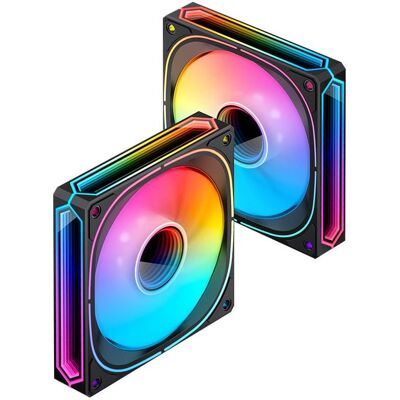 Jonsbo FR-505, ARGB 5V 3PIN - noir (120 mm, 1x), Ventilateur PC, Noir, Multicolore, Blanc Jonsbo FR-505, ARGB 5V 3PIN - noir (120 mm, 1x), Ventilateur PC, Noir, Multicolore, Blanc