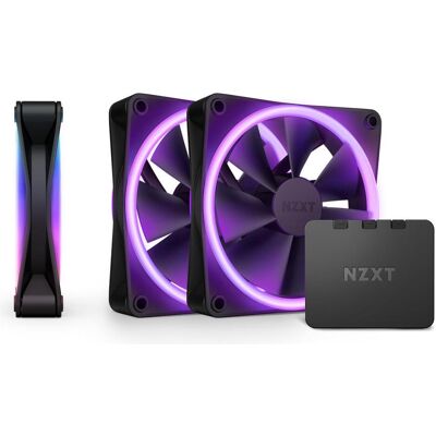 NZXT F120 RGB Duo (120 mm, 3x), Ventilateur PC, Noir, Transparent, Multicolore NZXT F120 RGB Duo (120 mm, 3x), Ventilateur PC, Noir, Transparent, Multicolore