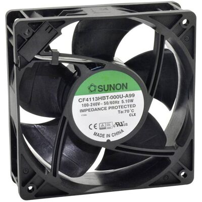 Ventilateur axial Sunon CF4113HBT-1000U-A99 - 230 V/AC, 185.1 m³/h, 38x120x120 mm Ventilateur axial Sunon CF4113HBT-1000U-A99 - 230 V/AC, 185.1 m³/h, 38x120x120 mm