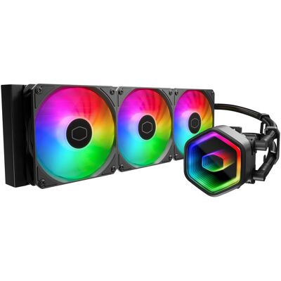Cooler Master CoolerMaster WAK MasterLiquid 360 Core II ARGB, Refroidissement liquide CPU, Multicolore, Noir Cooler Master CoolerMaster WAK MasterLiquid 360 Core II ARGB, Refroidissement liquide CPU, Multicolore, Noir
