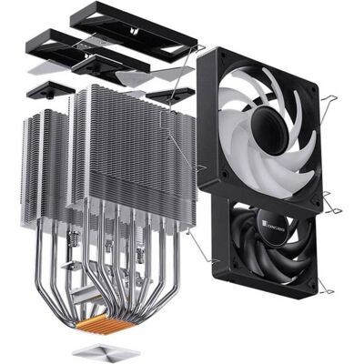 Jonsbo CR-3000 Refroidisseur CPU Dual Tower, ARGB - 2x 120 mm, noir (160 mm), Ventirad processeur, Noir, Multicolore Jonsbo CR-3000 Refroidisseur CPU Dual Tower, ARGB - 2x 120 mm, noir (160 mm), Ventirad processeur, Noir, Multicolore