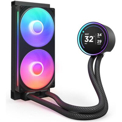 NZXT KRAKEN Elite V2 240 RGB Wak� Display noir RL-KR24E-B2, Refroidissement liquide CPU, Noir NZXT KRAKEN Elite V2 240 RGB Wak� Display noir RL-KR24E-B2, Refroidissement liquide CPU, Noir