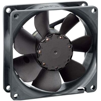 PAPST VENTILATEUR,35CU.M/H 12VCC (80 mm), Ventilateur PC, Noir PAPST VENTILATEUR,35CU.M/H 12VCC (80 mm), Ventilateur PC, Noir
