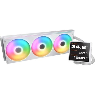 Cougar CPU Wasserkühlung Poseidon Vistek Pro 360,ARGB,Weiss, Refroidissement liquide CPU, Blanc Cougar CPU Wasserkühlung Poseidon Vistek Pro 360,ARGB,Weiss, Refroidissement liquide CPU, Blanc