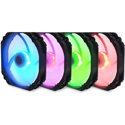 Scythe Ventilateur PC Kaze Flex 140 Round RGB PWM (140 mm, 1x), Ventilateur PC, Noir Scythe Ventilateur PC Kaze Flex 140 Round RGB PWM (140 mm, 1x), Ventilateur PC, Noir