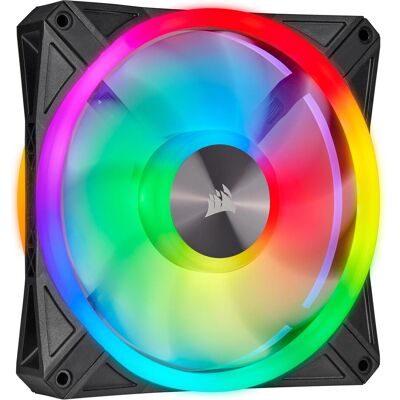 Corsair iCUE QL140 RGB (140 mm, 1x), Ventilateur PC, Noir Corsair iCUE QL140 RGB (140 mm, 1x), Ventilateur PC, Noir