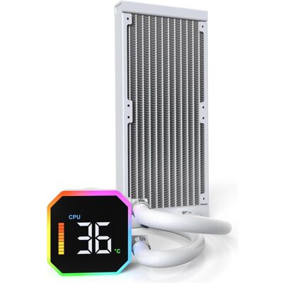 Montech HyperFlow Digital 240, Refroidissement liquide CPU, Blanc Montech HyperFlow Digital 240, Refroidissement liquide CPU, Blanc