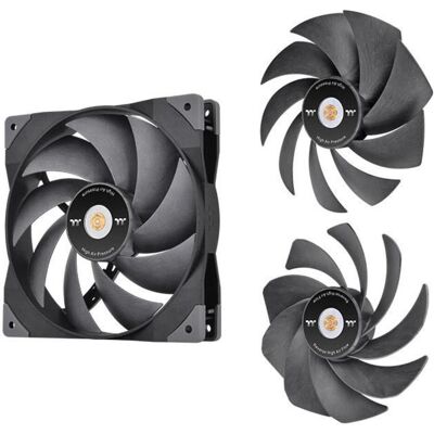 Thermaltake TT SWAFAN GT14 PC Cooling Fan TT Premium Edition 1 bk (140 mm, 1x), Ventilateur PC, Noir Thermaltake TT SWAFAN GT14 PC Cooling Fan TT Premium Edition 1 bk (140 mm, 1x), Ventilateur PC, Noir