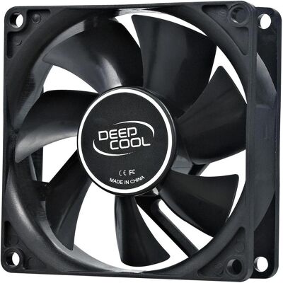 Deepcool Ventilateur de boîtier 80mm, 2 broches hydro bearing (80 mm, 1x), Ventilateur PC, Noir Deepcool Ventilateur de boîtier 80mm, 2 broches hydro bearing (80 mm, 1x), Ventilateur PC, Noir