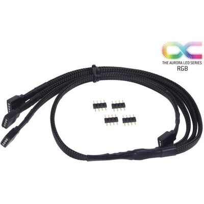 Alphacool 18539 Pièce/accessoire pour système de refroidissement d'ordinateur Câble répartiteur RGB, Modding : éclairage Alphacool 18539 Pièce/accessoire pour système de refroidissement d'ordinateur Câble répartiteur RGB, Modding : éclairage