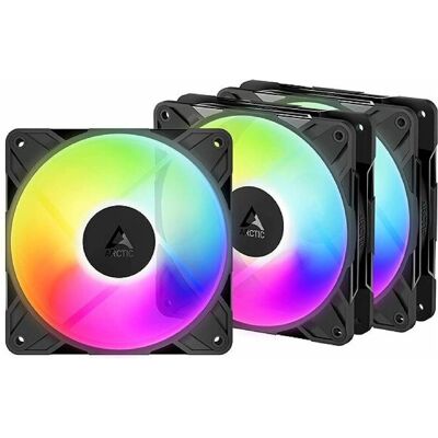 Arctic P12 Pro Reverse A-RGB 3Pack (120 mm, 3x), Ventilateur PC, Noir Arctic P12 Pro Reverse A-RGB 3Pack (120 mm, 3x), Ventilateur PC, Noir