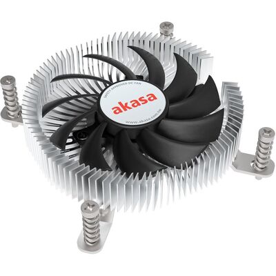 Akasa AK-CC6609EP01 Refroidisseur de processeur à profil bas - socket LGA 1700, 21,8 mm de hauteur (21.80 mm), Ventirad processeur, Noir, Argent Akasa AK-CC6609EP01 Refroidisseur de processeur à profil bas - socket LGA 1700, 21,8 mm de hauteur (21.80 mm), Ventirad processeur, Noir, Argent